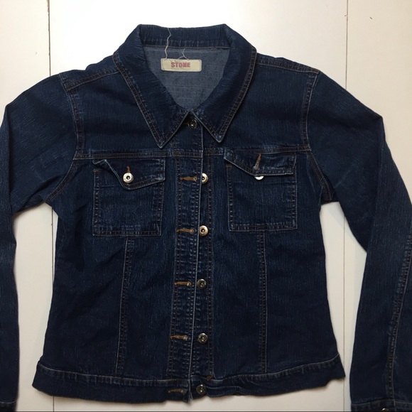 Stone denim jacket size 9 - Picture 2 of 5